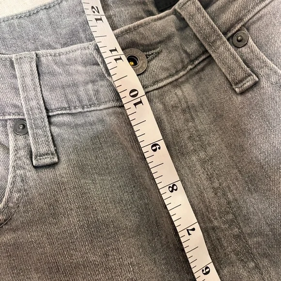 New AG Adriano Goldschmied High Rise Wide Leg Cropped Denim Jeans 27 Light Gray - Picture 12 of 16
